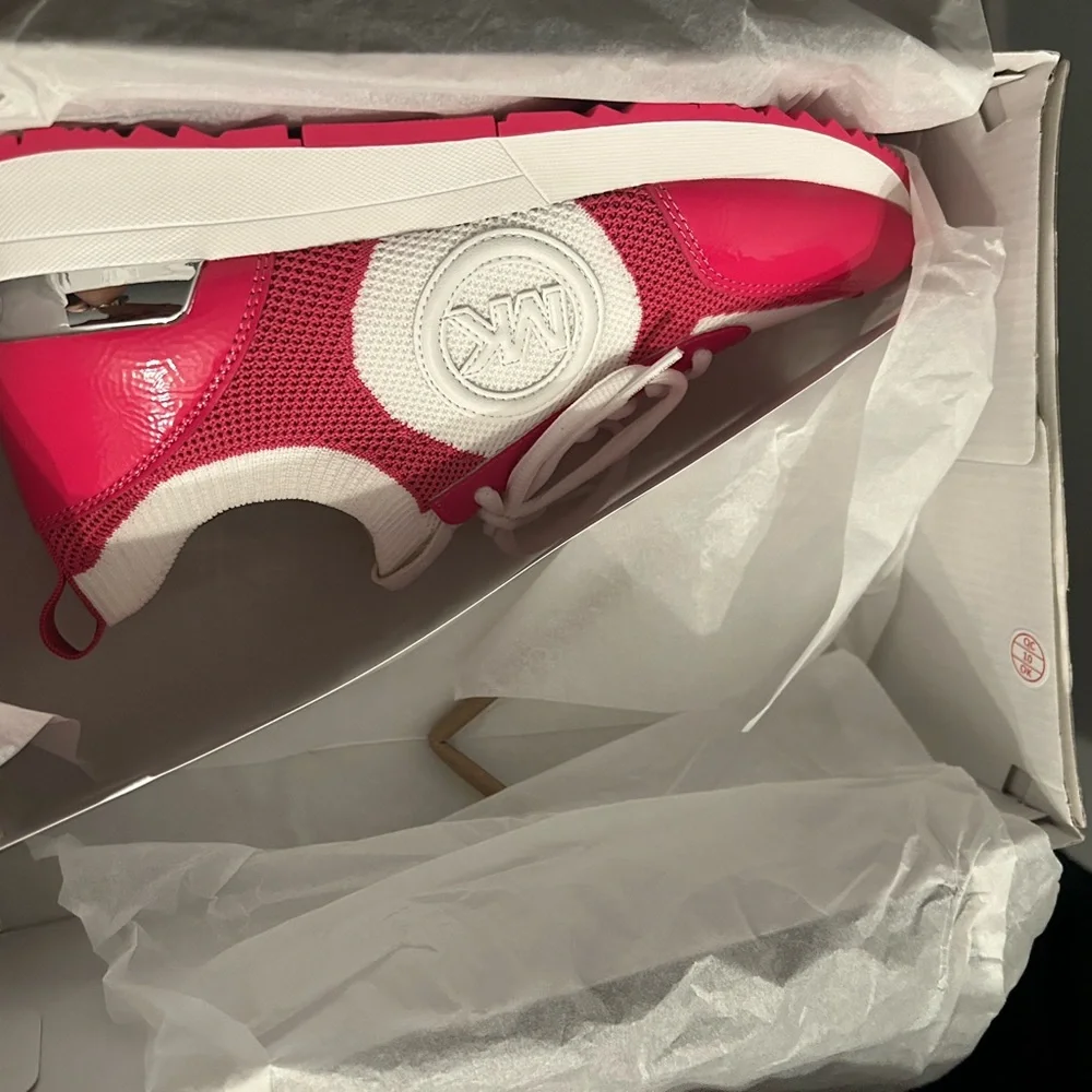 Michael Kors Fuchsia and White Sneakers - Picture 2 of 4